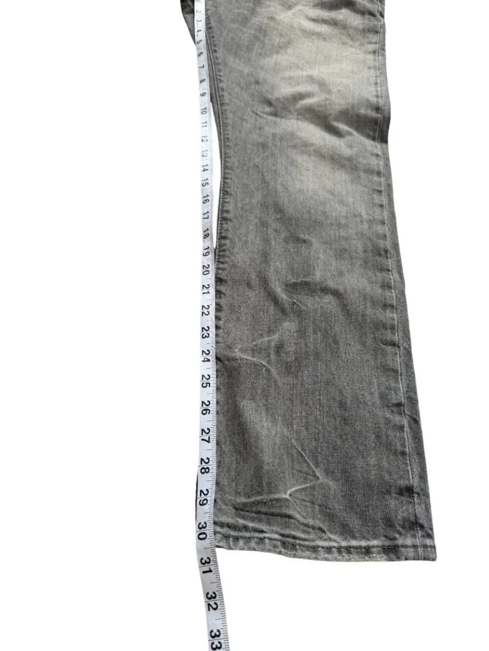 Polo Ralph Lauren Mens 34x30 Varick Slim Straight Jeans Gray Denim Button-Fly